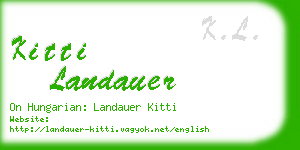 kitti landauer business card